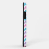 シックなピンク、ターコイズ、メイブとホワイトシェブロン Case-Mate iPhoneケース (裏面/右)
