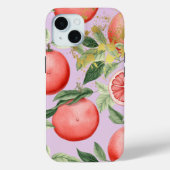 シックなピンク、メイブと金ゴールドグレープフルーツ高級アクセント Case-Mate iPhoneケース (裏面)