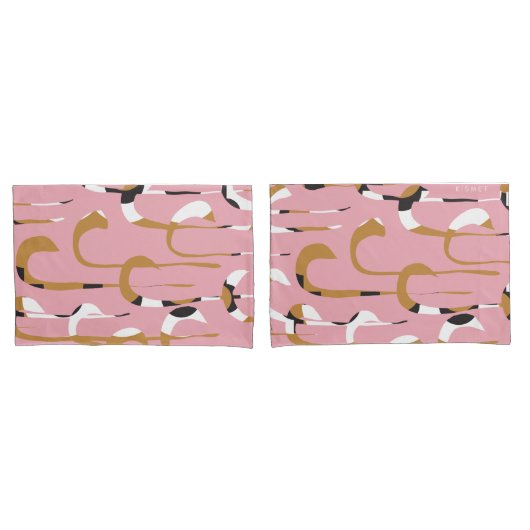 シックなピンク 枕カバー (フロントセット)