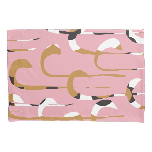 シックなピンク 枕カバー (正面左)