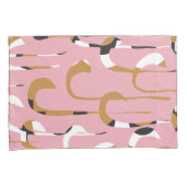 シックなピンク 枕カバー (正面右)