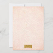 シックなピンク&金ゴールドヒョウ甘い16パーティー 招待状 (裏面)