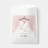 シックなピンク&金ゴールド結婚のドレスありがとう フェイバーバッグ (正面)