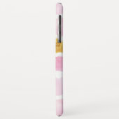 シックなピンク&金ゴールド色彩の鮮やかウォーターカラーモノグラム Case-Mate iPhoneケース (裏面/左)