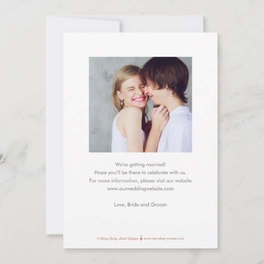 シックなピーク編集可能なカラー日付カードを保存 サンキューカード (裏面)