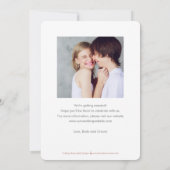 シックなピーク編集可能なカラー日付カードを保存 サンキューカード (裏面)