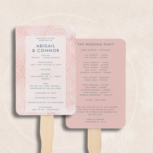 シックなピーチオーバルズ&サークル結婚ズ ハンドファン