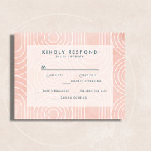 シックなピーチオーバルズ&サークル結婚ズ