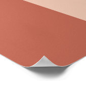 シックなピーチテラコッタアーチオベビーウェルカム ポスター (角)