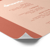 シックなピーチテラコッタアーチデザートバーサイン ポスター (角)