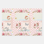 シックなピ市松模様にックラッピング紙(フローラ準拠) ラッピングペーパーシート (正面3)