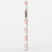 シックなピ色彩の鮮やかックスの水色と金ゴールドドットモノグラム Case-Mate iPhoneケース (裏面/右)