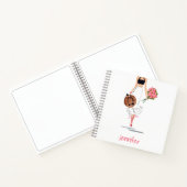 シックなファッションスタイリッシュスカート花のスケッチカスタム ノートブック (内部)