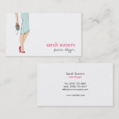 シックなファッションブロガースタイリッシュ、ファッションモデル 名刺 (正面/裏面)