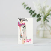 シックなファッションブロガースタイリッシュ、ファッションモデル 名刺 (スタンド正面)