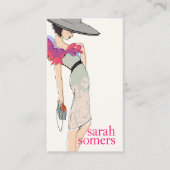 シックなファッションブロガースタイリッシュ、ファッションモデル 名刺 (正面)