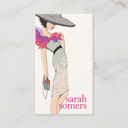 シックなファッションブロガースタイリッシュ、ファッションモデル 名刺 (正面)