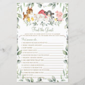 シックなファーム動物の緑のゲストゲームを見つける (正面)