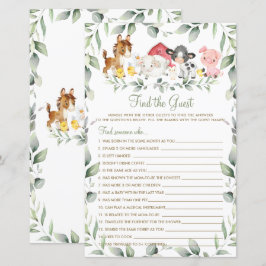 シックなファーム動物の緑のゲストゲームを見つける