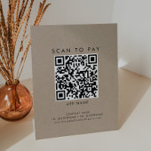 シックなフェイククラフトタイポグラフィビジネススキャンを支払う 台座サイン