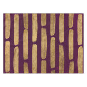 シックなフェイクモダン金ゴールドブラシストローク テーブルクロス (正面(横))