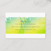 シックなフェイクモノグラムでブラシされた金ゴールド 名刺 (裏面)