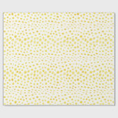 シックなフェイク金ゴールドグリッターチータープリントモノグラム ラッピングペーパー (フラット)