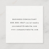 シックなフェイク金ゴールドブラシ付きグラマー スクエア名刺 (裏面)