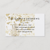 シックなフェイク金ゴールド紙吹雪はファティマの手を痛める 名刺 (裏面)