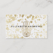 シックなフェイク金ゴールド紙吹雪はファティマの手を痛める 名刺 (正面)