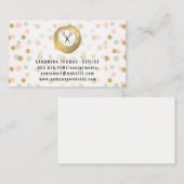 シックなフェイク金ゴールド |グリッターのパターン 名刺 (正面/裏面)