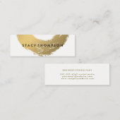 シックなフェイク金ゴールド スキニー名刺 (正面/裏面)