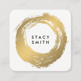 シックなフェイク金ゴールド スクエア名刺