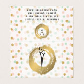 シックなフェイク金ゴールド |水玉模様グリッター 名刺 (外部フラット)