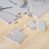 シックなフェイクVellumエフェクト写真の花嫁 ジグソーパズル (側面)