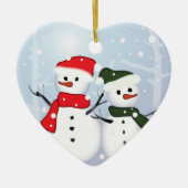 シックなフェスティバルクリスマスの常緑クリスマスツリー セラミックオーナメント (正面)