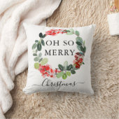 シックなフェスティバルリースオーソスクリプメリートクリスマス クッション (ブランケット)
