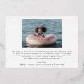 シックなフォイルとは年10フォトコラージクリスマス 箔シーズンカード (裏面)