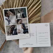 シックなフォイルと明るい結婚したクリスマスありがとう 箔シーズンポストカード