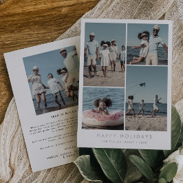 シックなフォイル幸せな休日の年レビュー5写真 箔シーズンカード