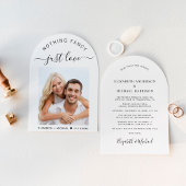 シックなフォトアーチ式レセプション 招待状