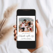 シックなフォトウェディングレセプション セーブザデート