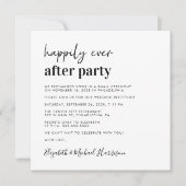 シックなフォトウェディングレセプション 招待状 (正面)