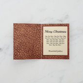 シックなフォトカスタムブラウンブラックフォードホリデーカード シーズンカード (内部)