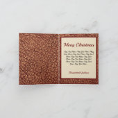 シックなフォトカスタムブラウンブラックフォードホリデーカード シーズンカード (内部)