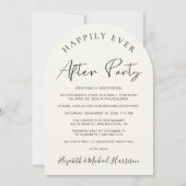 シックなフォトクリームアーチウェディングレセプション 招待状 (正面)