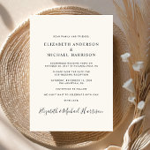 シックなフォトクリームウェディングレセプション セーブザデート