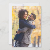 シックなフォトグラン日付を保存 招待状 (裏面)