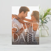 シックなフォトグラン日付を保存V2 招待状 (スタンド正面)