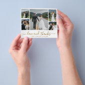 シックなフォトコラージュ予算結婚の感謝のチラシ チラシ (手)